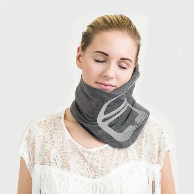 Travel Sleep Comfortable & Supportive Fleece Support Neck Pillow With Scarf