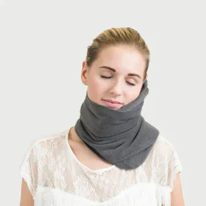 Travel Sleep Comfortable & Supportive Fleece Support Neck Pillow With Scarf