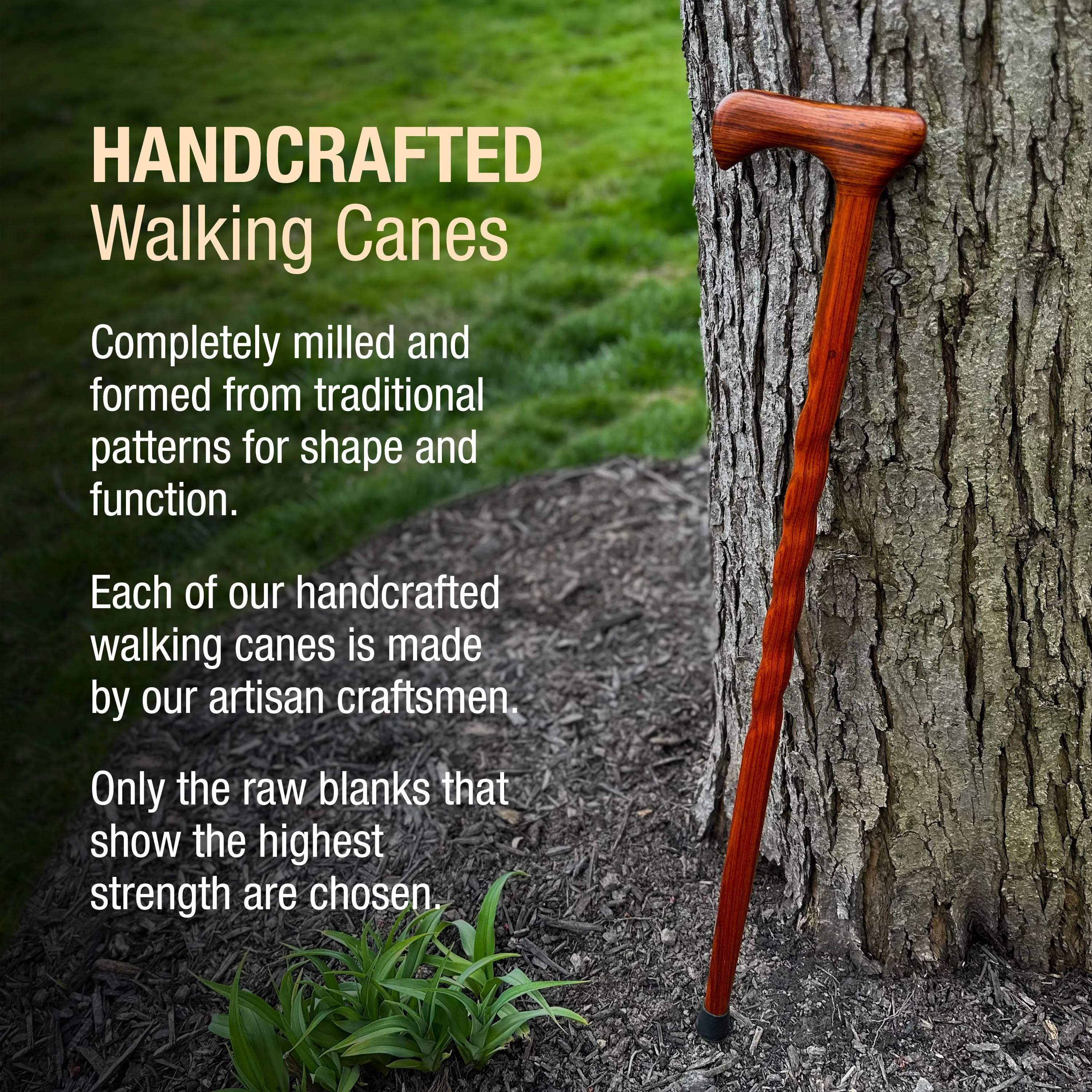 Twisted Cocobolo Traditional Handcrafted Walking Cane 37"