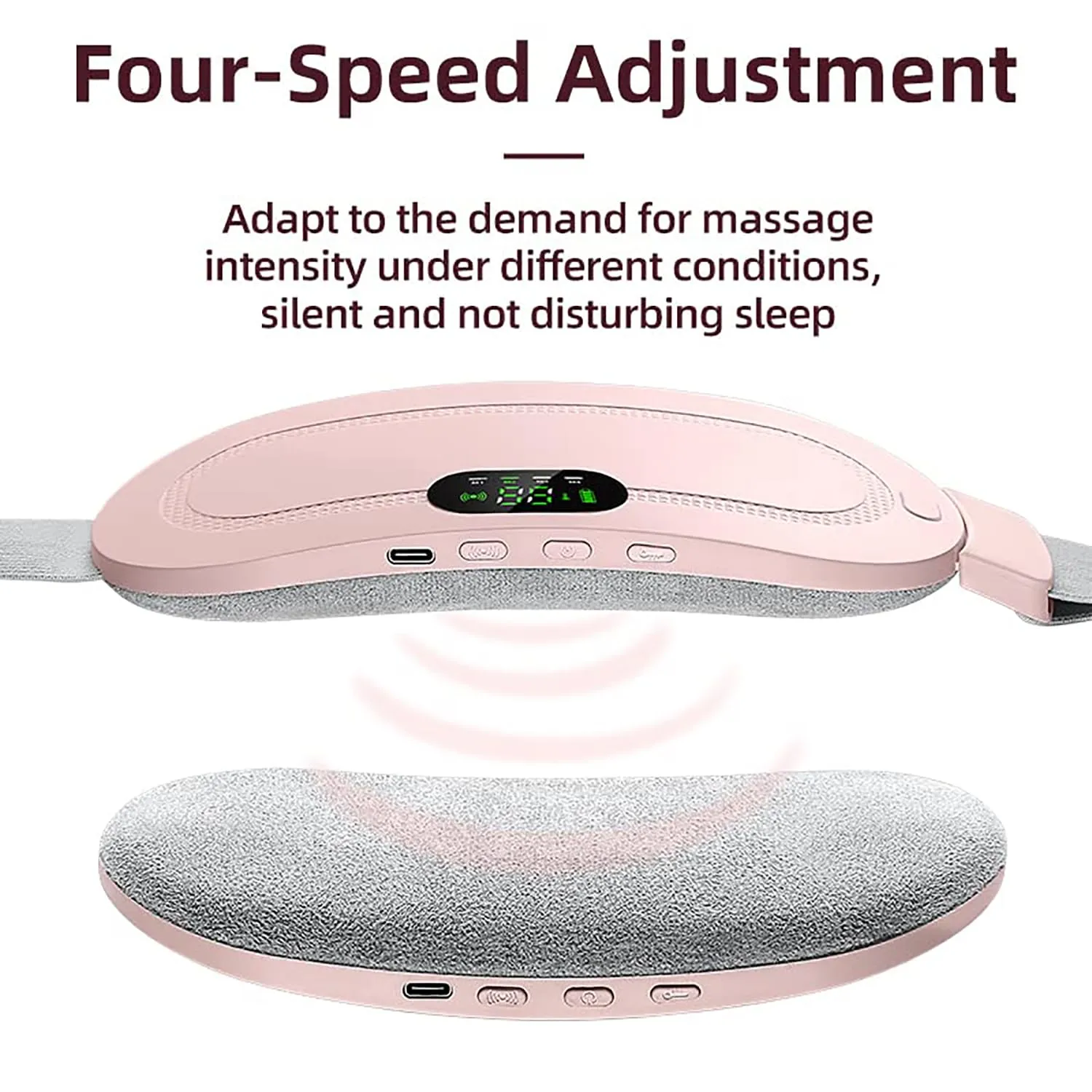 Urbane Home Heating Pad for Cramps Relief | Heating Pad for Stomach | Heating Pad for Back & Belly | Heating Pad for Women | 4-Speed Massage Modes Heating Pad | White