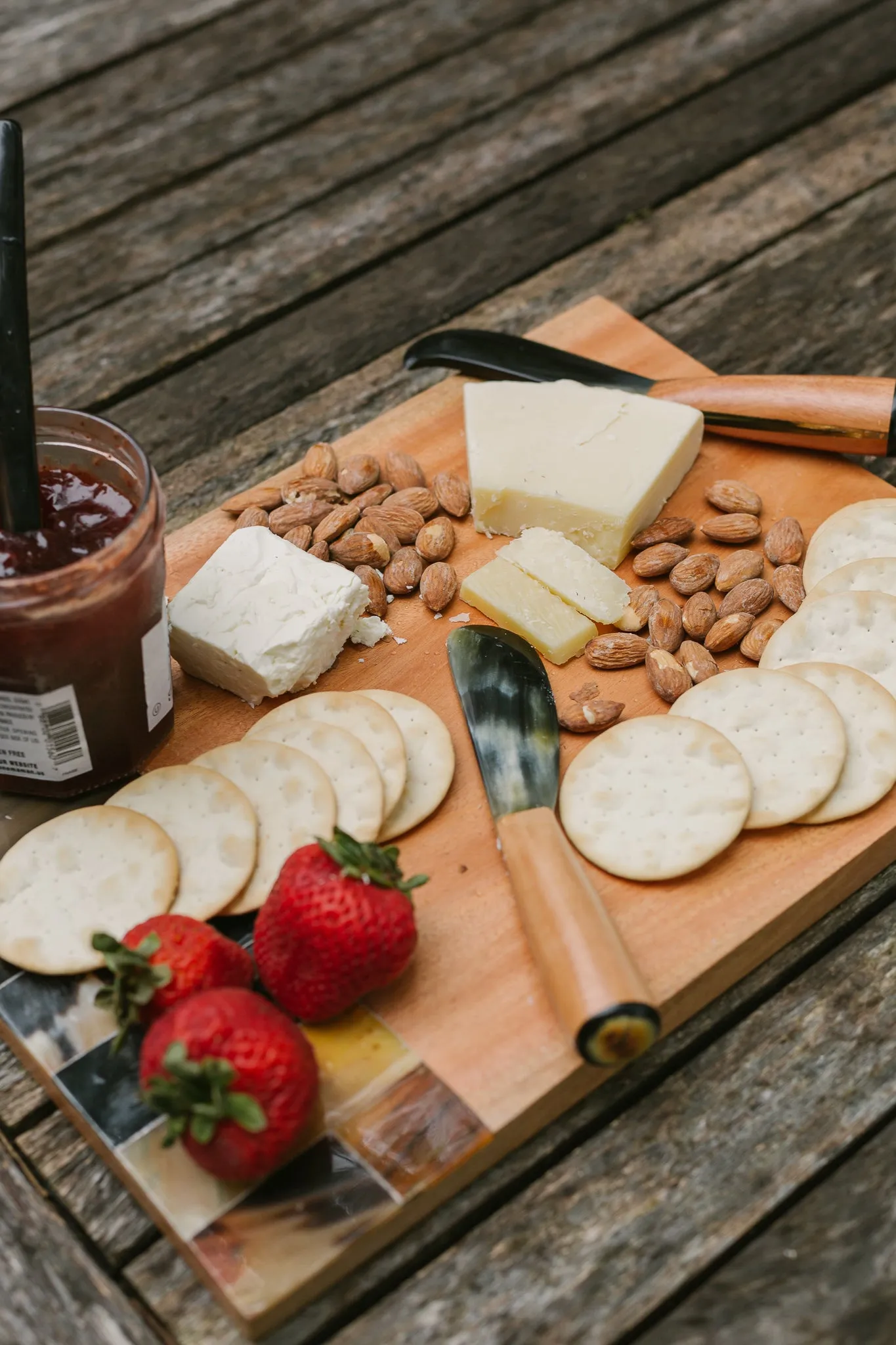 Wood and Horn Cheese Knife