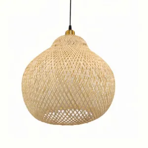 Zen Chic Bamboo Handcrafted Lampshade - Art Deco Elegance for Home Decor